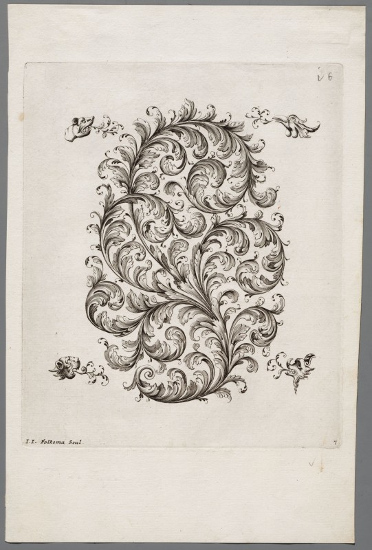 Ornamentprent. Liure de Feuillages et d’Ouvrages d’Orfevrerie (Nederlandse kopie).